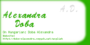 alexandra doba business card